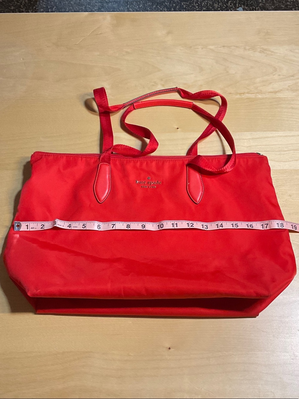 kate spade Red Nylon Tote with Slim Shoulder Straps